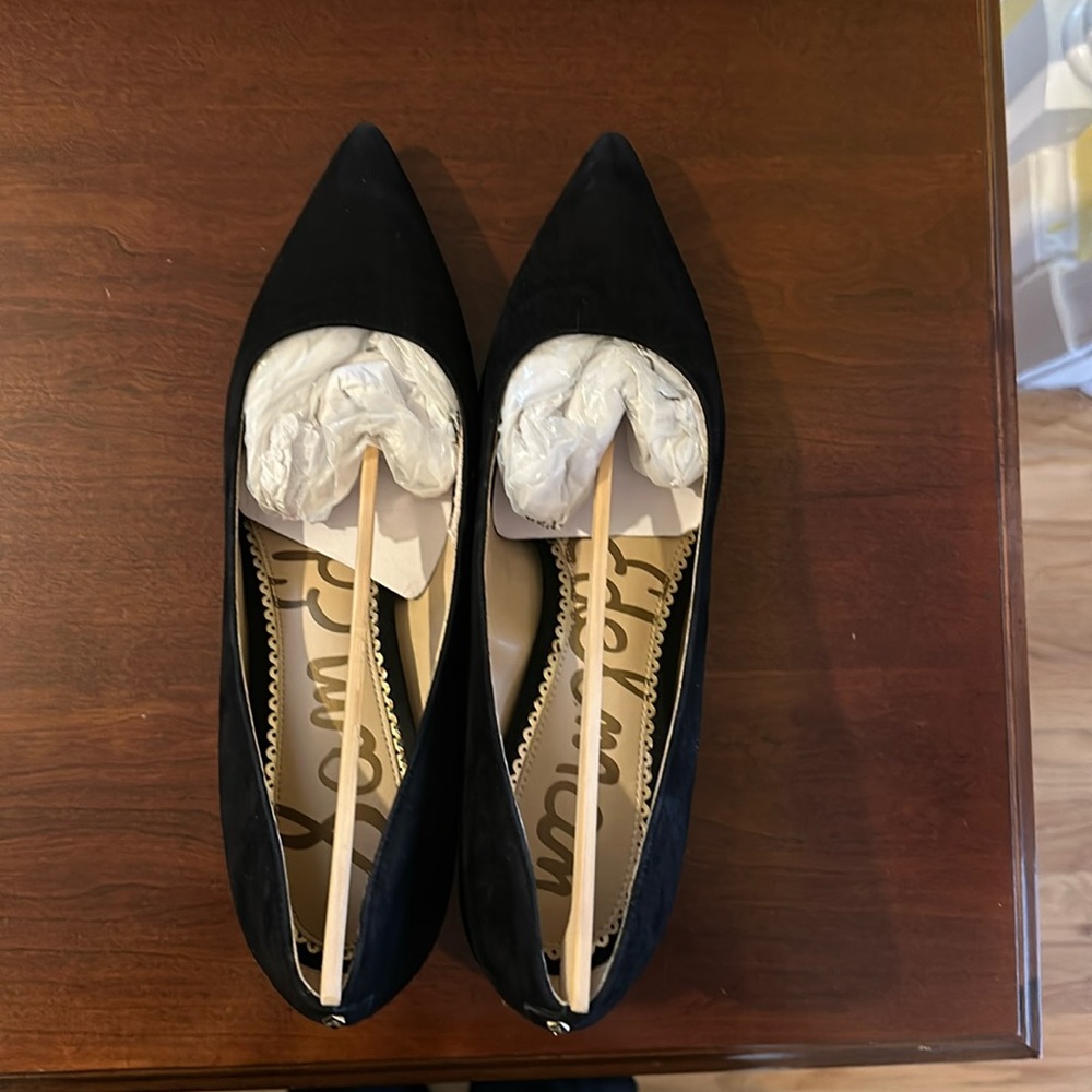 Sam Edelman kitty heels in black suede in  size 7.5